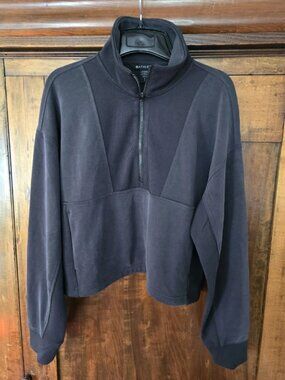 Athleta Navy Half-Zip Utility Jacket